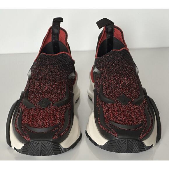 NIB 1050 Fendi Flow Men\'s Fabric Black/Red Sneakers 11 US (Fendi 10) 7E1504 IT main image 13